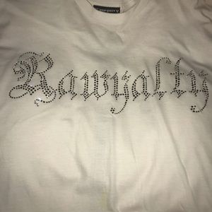 Men’s white shirt w crystals